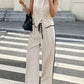 🔥Hot Sale 50% Off🔥Women's Contrast Binding Sleeveless Tank & Drawstring Waist Pants Two-piece Set