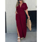 💥Last Day Special Sale 49% OFF💃New Slit V-neck Effortless Maxi Long Dress