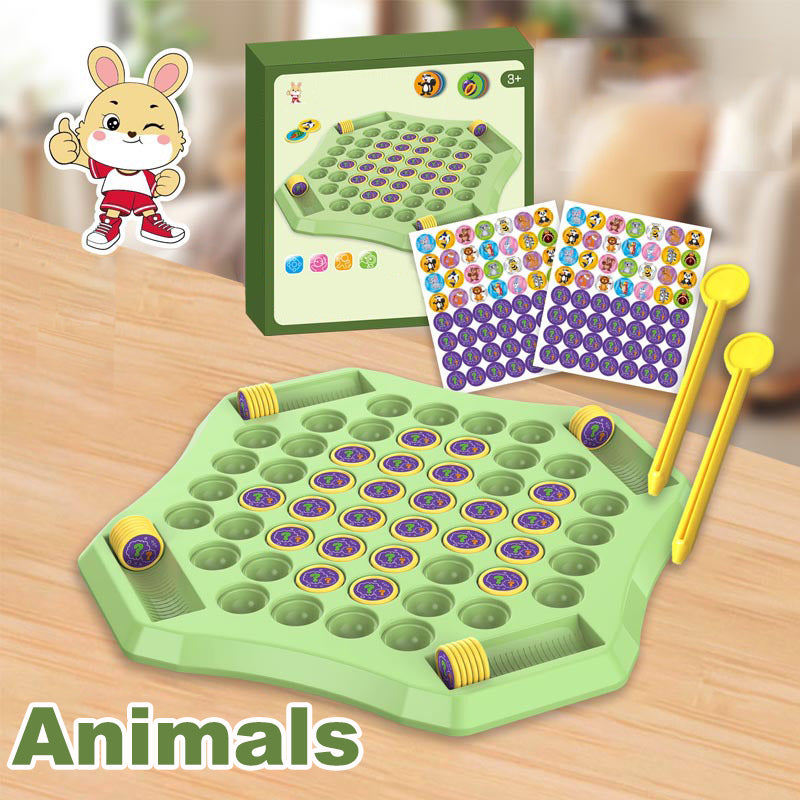 🎄Christmas Sale 49% OFF-Only need ￡8.99🎁Kids' 2-Player Animal Flip Chess-24