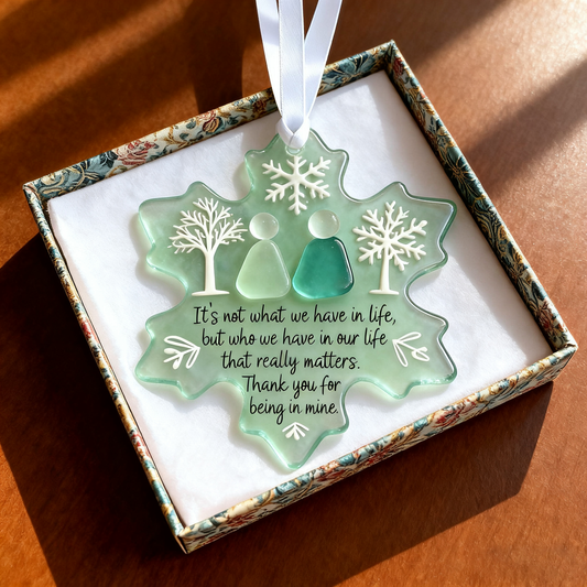 🌊Snowflake-Shaped Sea Glass Friendship Decor❄✨ Shaped by Nature & Crafted by Hand!2