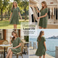 🏖️50% OFF!Only ￡13.99!!🔥Limited Time👗Women's V-Neck Tunic Dress – Relaxed Fit, Pockets & Breathable🍃