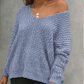 🔥Hot Sale 49% OFF🔥Women's Plain Drop Shoulder V Neck Sweater