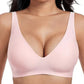 🌟🎉Final 12 Hours - Only ￡11.99!!🌸💕Jelly Wireless Womens Comfortable Wireless Bras Push Up Bralettes Seamless Tshirts Bras Deep V Everyday Bras