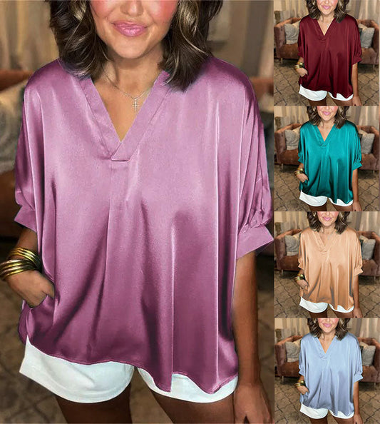 🎁Hot Sale 49% OFF⏳Classic Women's Blouse in Silk Satin