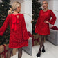 💖LAST DAY SALE 50% OFF✨Long Sleeve Loose Sequined Tie-back Dress