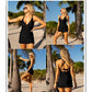 ✨2025 New Type 49% OFF👙Deep V Cross-Back Ruched One-Piece Swimsuit🩱