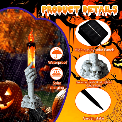 🔥Last Day Sale 49% OFF💀Solar Powered Skull Candle Light
