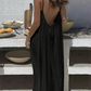 💃💃LAST DAY SAEL 50% OFF!!✨Women's Solid Color Backless Cami Dress💕