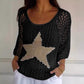 ⏰Last Day Hot Sale!!⌛🔥Women's Fashion Round Neck Crochet Knit Fishnet Top