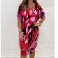 🔥2025 HOT SALE🔥 Round Neck Loose Casual Leopard Print Dress
