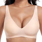 🌟🎉Final 12 Hours - Only ￡11.99!!🌸💕Jelly Wireless Womens Comfortable Wireless Bras Push Up Bralettes Seamless Tshirts Bras Deep V Everyday Bras