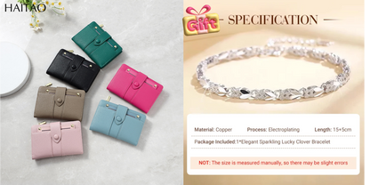 🔥Exclusive 2025 Luxury Sale✨Women's Premium RFID Leather Bifold Wallet(🩷Special Gift🩷Free)