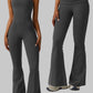 ✨New Style Lowest Price💥Women's Solid Backless  Halter Neck Sports Tummy Control Jumpsuit