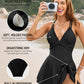 🩱2026 NEW TYPE 55% OFF💞Women's Deep V-Neck Backless One-Piece Swim Dress