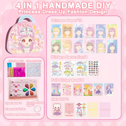 💅Fantasy 3-in-1 Princess Dress Up & Make Up Game Set💝