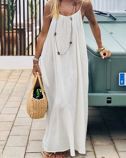 💃💃LAST DAY SAEL 50% OFF!!✨Women's Solid Color Backless Cami Dress💕