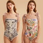 👗2025 Hot Sale New 50% Off✨ Reversible Tie-Strap Floral Print One-Piece Swimsuit🩱💕
