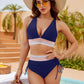 🔥LAST DAY SPECIAL PRICE: ￡11.99!!💥-👙2026 High Waisted Tummy Control Color Block Bikini Sets