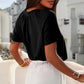🎁Hot Sale 50% OFF⏳Women's Casual Pleated V-Neck Short-Sleeve Top