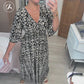 🔥LAST DAY SALE 50% OFF💖Bohemian casual print V-neck waist wrap long dress🌸