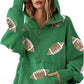 ✨New Style🔥Womens Game Day Sweatshirts Football Sequin Hoodies with Pocket