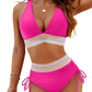 🔥LAST DAY SPECIAL PRICE: ￡11.99!!💥-👙2026 High Waisted Tummy Control Color Block Bikini Sets
