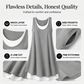 ⏰Last Day Sale 50% Off💃Women's Casual Loose Sleeveless Fake Two Piece Tank Dress📿Free Pendant🎁
