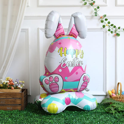 🎁EASTER SALE – £5.99!!🐰🎉3Giant 3D Standing Bunny Balloon Self-Supporting Festive Cheer