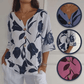 🎉HOT SALE 49% OFF💐Women's Printed Linen V-Neck Loose Top