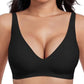 🌟🎉Final 12 Hours - Only ￡11.99!!🌸💕Jelly Wireless Womens Comfortable Wireless Bras Push Up Bralettes Seamless Tshirts Bras Deep V Everyday Bras