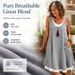 ⏰Last Day Sale 50% Off💃Women's Casual Loose Sleeveless Fake Two Piece Tank Dress📿Free Pendant🎁
