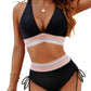 🔥LAST DAY SPECIAL PRICE: ￡11.99!!💥-👙2026 High Waisted Tummy Control Color Block Bikini Sets
