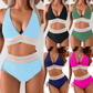 🔥LAST DAY SPECIAL PRICE: ￡11.99!!💥-👙2026 High Waisted Tummy Control Color Block Bikini Sets