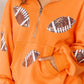 ✨New Style🔥Womens Game Day Sweatshirts Football Sequin Hoodies with Pocket