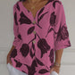 🎉HOT SALE 49% OFF💐Women's Printed Linen V-Neck Loose Top