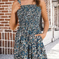 🏝️LAST DAY SALE 50% OFF💃Women's Summer Square Neck Sleeveless Loose Casual Short Smocked Romper