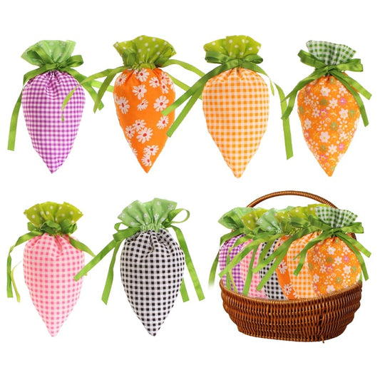 🔥Only ￡8.99!!!🌸60K+ SOLD🐰Easter Carrot Goodie Bags 🥕 Reusable Fabric Drawstring