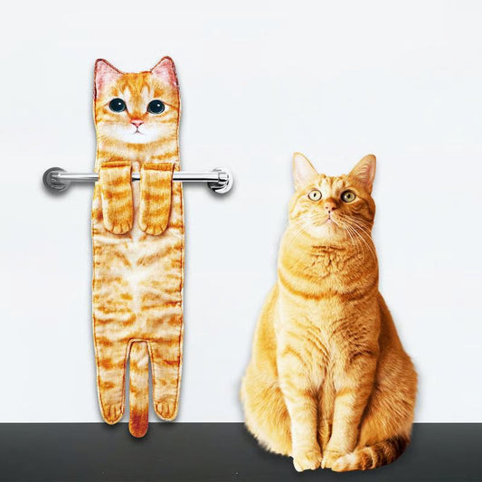 ⏳ Black Friday Sale!🚨Lowest Price Ever,Don't Miss Out!🎁😺Cute Cat Hand Towel🐾