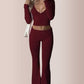 🔥2026 New Year Big Sale 50% OFF!!⚡50K+ SOLD!💕Slim-Fit V-Neck Crop Top & Pants Set