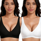 🌟🎉Final 12 Hours - Only ￡11.99!!🌸💕Jelly Wireless Womens Comfortable Wireless Bras Push Up Bralettes Seamless Tshirts Bras Deep V Everyday Bras