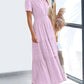 ⏰Hot Sale 50% OFF🎉Women's Lightweight Short Sleeve V Neck Elastic Waist Dress