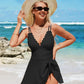🎁Last Day Promotion 60% OFF🔥🌟Deep V Knot Detail Skirted Swimsuit