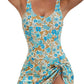 🩱Vacation Sale 50% OFF👙Women's Tummy Control Slim Fit Plus Size One Piece Swimsuit