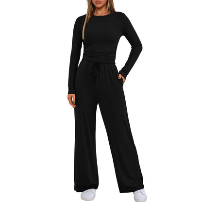 🔥LAST DAY 49% OFF👚2026 Women's Casual Wear Long-Sleeved Loose-Fit Trouser Set 💕