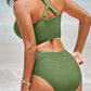 ✨Summer New Style 50% Off👙Textured Knot-Front High-Waisted Bikini Set