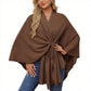 🍂Autumn Hot Sale💕Elegant Solid Color Cape Shawl