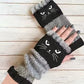 🎉Christmas Sale - 50% OFF🔥Women's Knitted Fingerless Gloves with Cute Cat Pattern