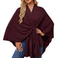🍂Autumn Hot Sale💕Elegant Solid Color Cape Shawl