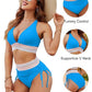 🔥LAST DAY SPECIAL PRICE: ￡11.99!!💥-👙2026 High Waisted Tummy Control Color Block Bikini Sets
