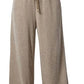 🌸Women's Wide Leg Ribbed Knit Pants Drawstring Waist Low Rise Casual Long Trousers